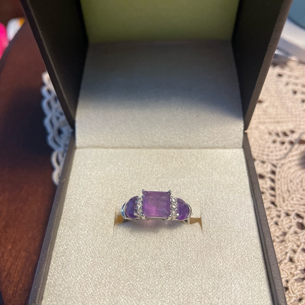 Ross-Simons Elegant Purple Amethyst Gemstone Ring